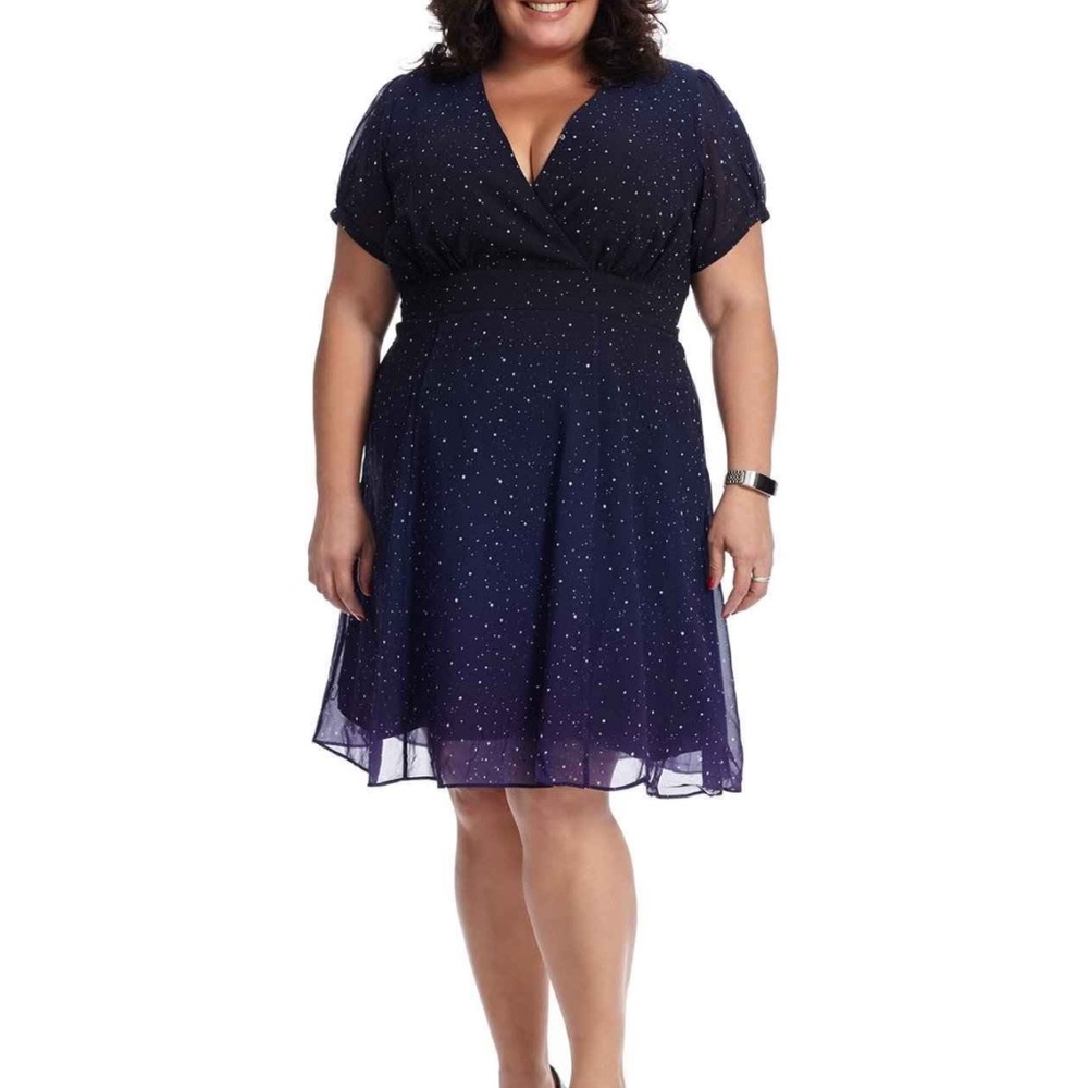Eshakti Star Print Fit And Flare Dress  size 30